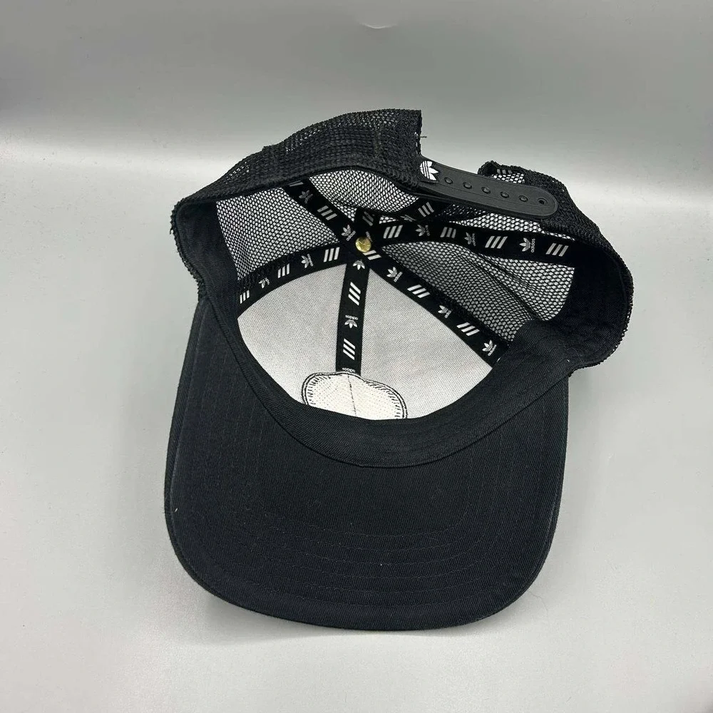 Adidas Logo Trucker Hat Men Black Snap Back‎ Cap